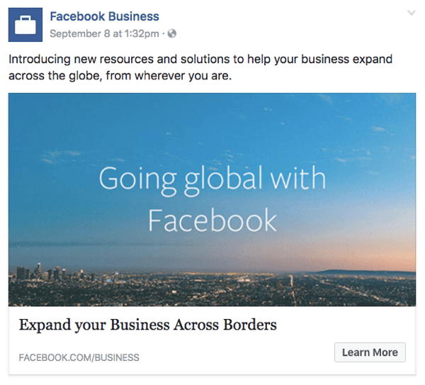facebook pentru afaceri globale