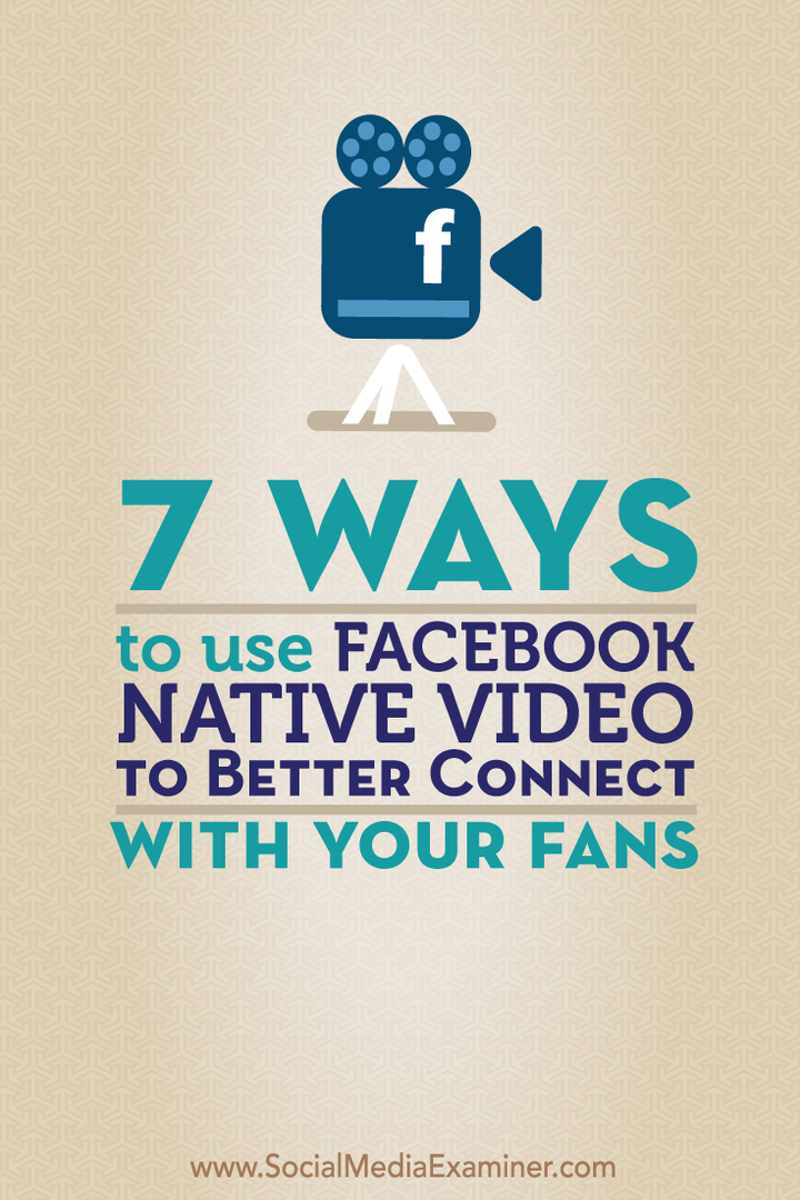 folosiți videoclipuri native pe Facebook