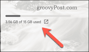 Exemplu de spațiu de stocare pentru un cont Gmail