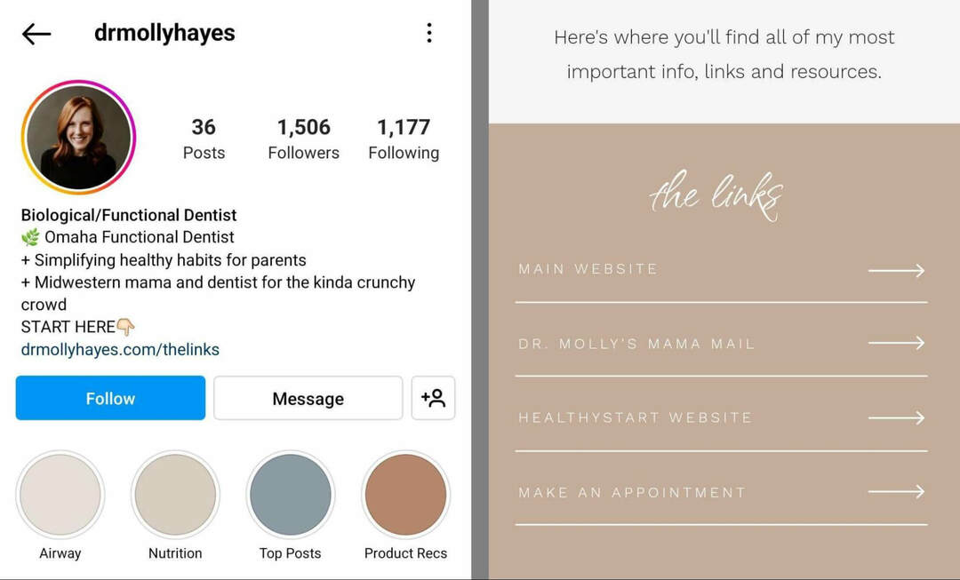 9 idei bio Instagram pentru afaceri: examinator de rețele sociale