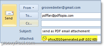 trimiterea unui pdf convertit și atașat automat în perspectiva 2010