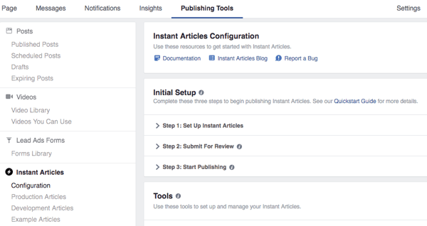 instrumente de publicare pe facebook articole instantanee