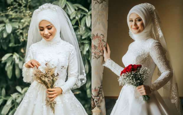 Modele de rochii de mireasă Hijab 2020