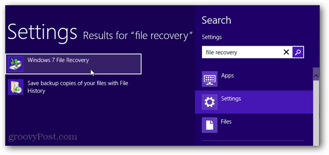 căutare fișier recuperare Windows 7