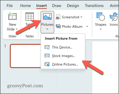 Inserați o imagine în PowerPoint