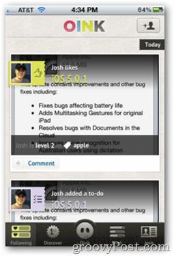OINK Revizuirea aplicației comunitare pentru iOS