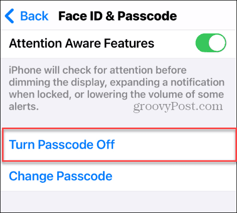 Dezactivați codul de acces pe iPhone-ul dvs