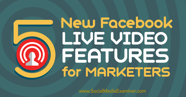 Funcții de marketing video live pe Facebook