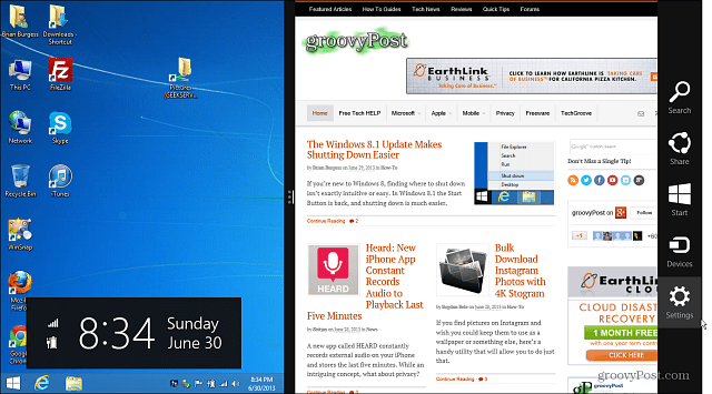 Windows 8.1 Desktop modern UI
