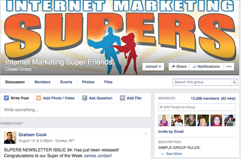 marketing pe internet super prieteni grup de facebook