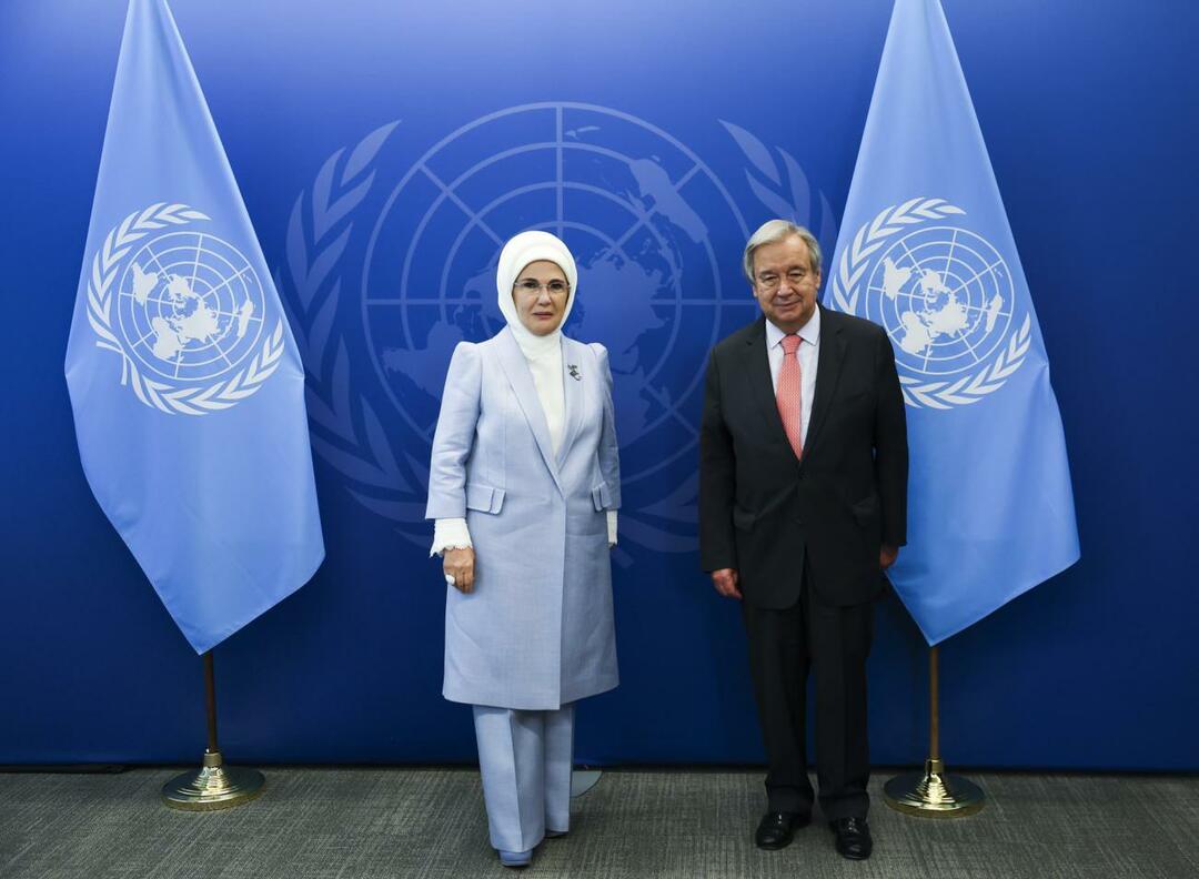 Secretarul general al ONU și Emine Erdogan au semnat o declarație de bunăvoință