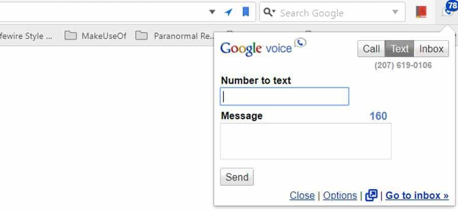 extensie cromă Google Voice