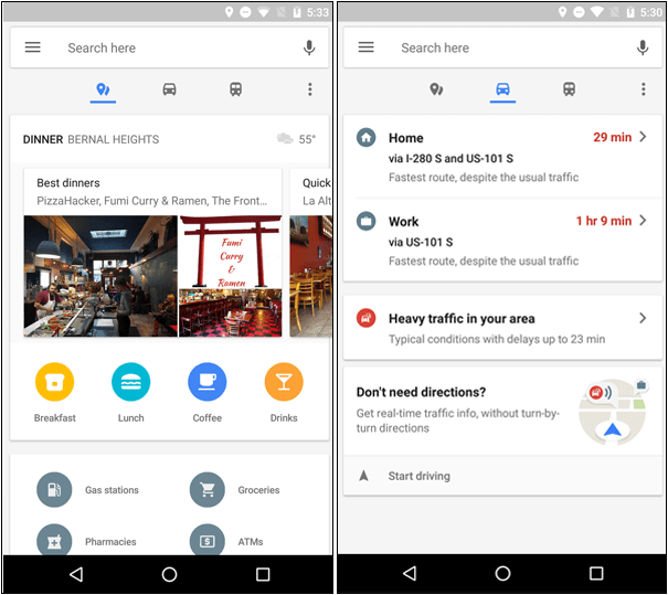 Google Maps pentru Android Obținerea informațiilor de transfer în timp real