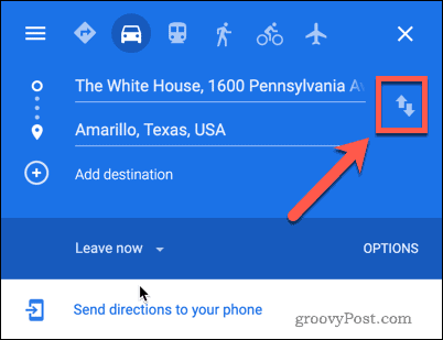 Butonul Google Maps comută locația