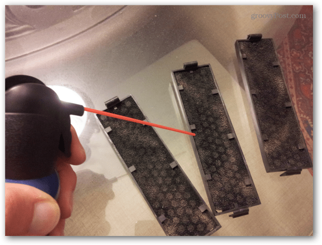 curățați filtrele de carcase, acestea pot fi fabricate din spuma de polistiren