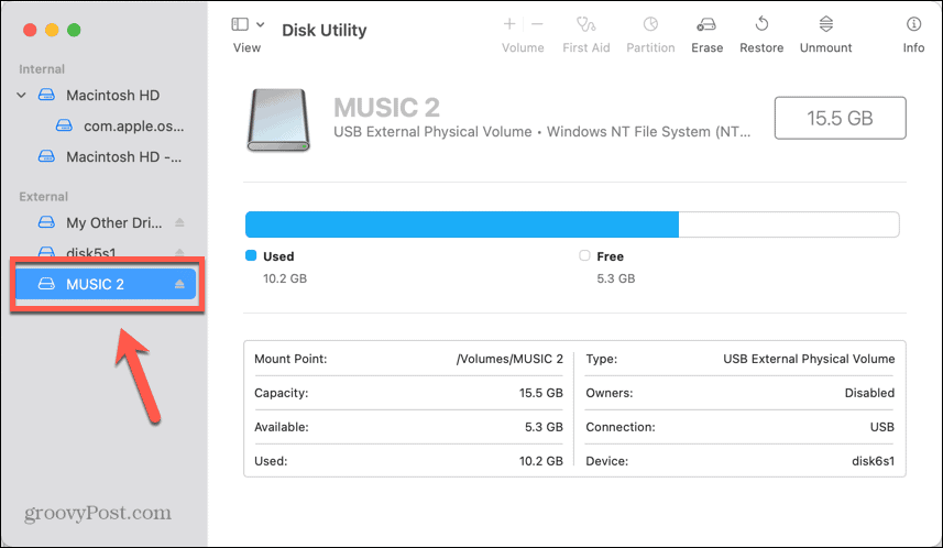 unitate usb mac