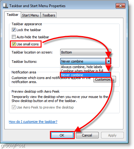 Windows 7 personalizează bara de activități