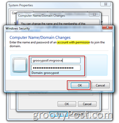 Windows 7 sau Vista Alăturați-vă unui domeniu AD Active Directory