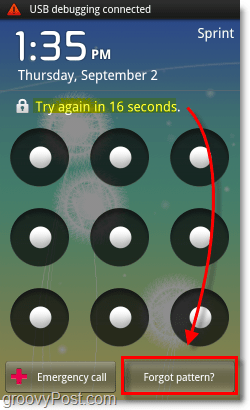 butonul de model uitat de pe Android