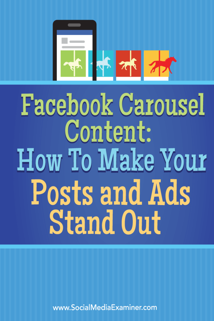 creați și utilizați reclame și postări de carusel facebook