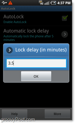 personalizați cronometrul de blocare a modelului Android