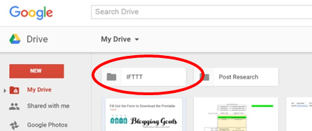 google drive deschide dosarul ifttt