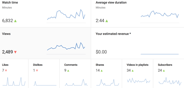 statistici video YouTube