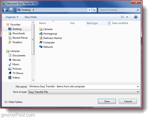 Instrumentul de transfer ușor Windows 7 - Ghid rapid