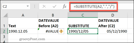 Funcția SUBSTITUTE în Excel