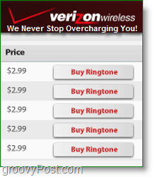 Faceți-vă propriile tonuri de apel -Verizon percepe 3 USD fiecare! Nu Groovy