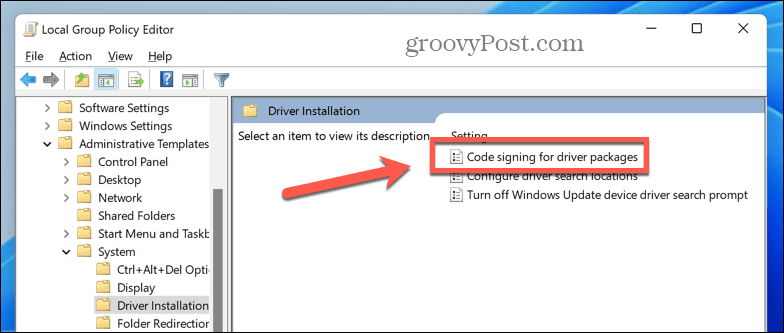 semnarea codului Windows 11 pentru pachetele de drivere