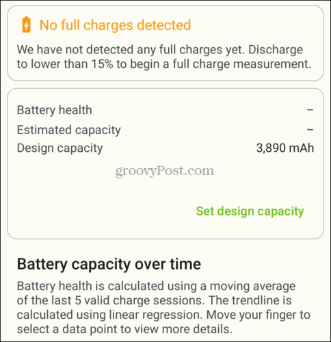Verificați starea bateriei pe aplicația Android AccuBattery