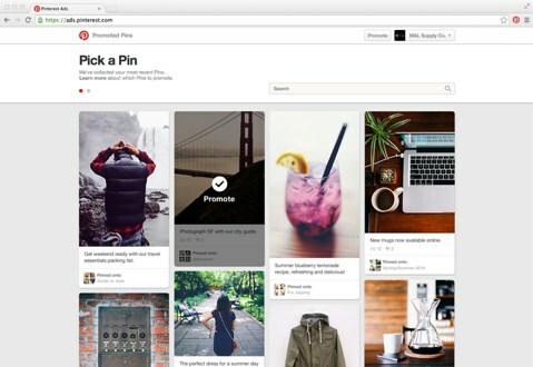 Pinterest vă permite să selectați imaginea și cuvintele cheie pentru campaniile dvs. Pin-uri promovate. 
