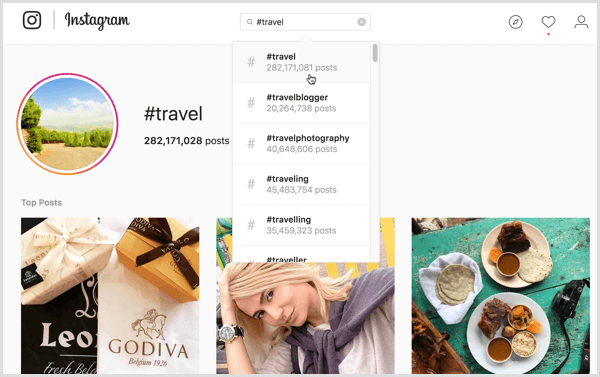 Pentru anumite căutări hashtag Instagram, diferiți utilizatori pot vedea rezultate de conținut diferite.