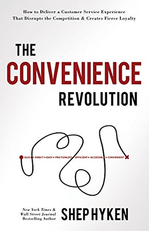 Aceasta este o captură de ecran a copertei celei mai noi cărți a lui Shep Hyken, The Convenience Revolution.