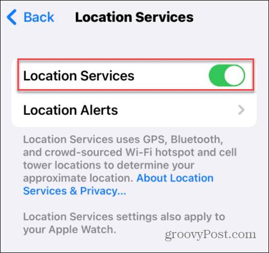 Servicii de localizare iPhone