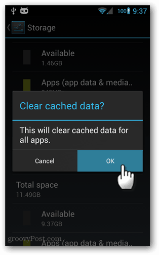 Cum să ștergeți toate datele din aplicații din cache pe Android 4.2+