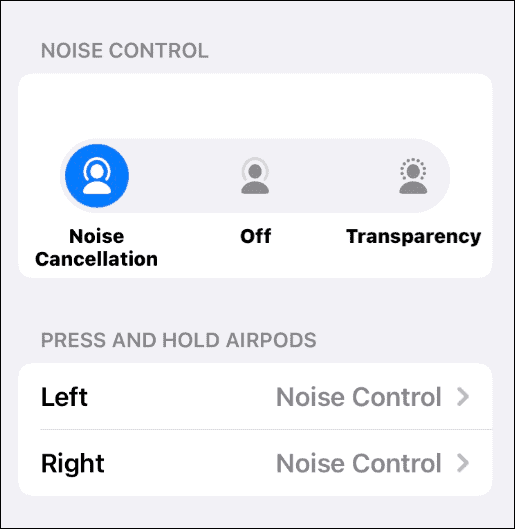 opțiuni de anulare a zgomotului