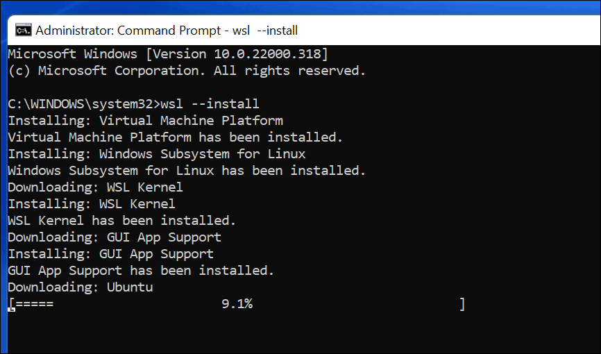 Instalarea WSL și Ubuntu