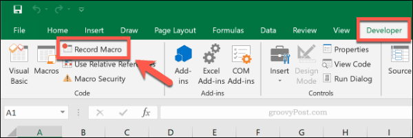 Butonul Record Macro din Microsoft Excel