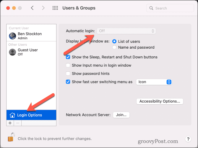Permite conectarea automată pe Mac