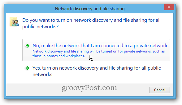 Descoperirea rețelei și partajarea fișierelor