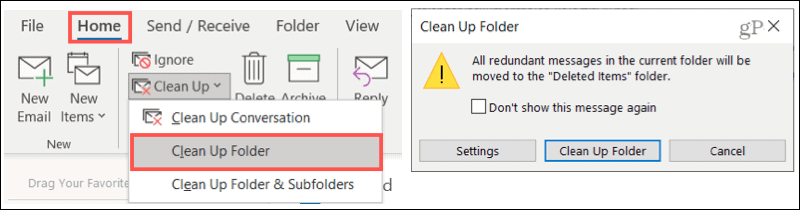 Curățați un folder