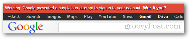 avertizare: google a împiedicat o încercare suspectă de a vă conecta la contul dvs. ați fost tu?