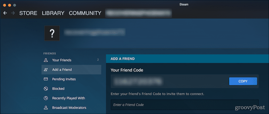 Cum să găsești codul prieten pe steam
