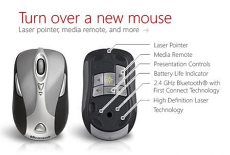 Prezentatoarele mouse-ului microsoft butoanele de prezentare a indicatorului laser controlează wireless