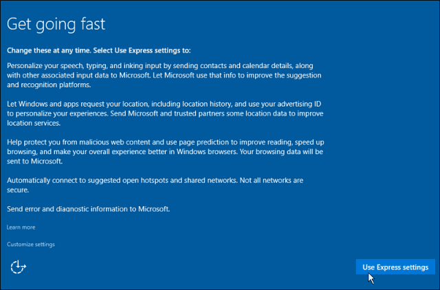 Epress Setări Windows 10