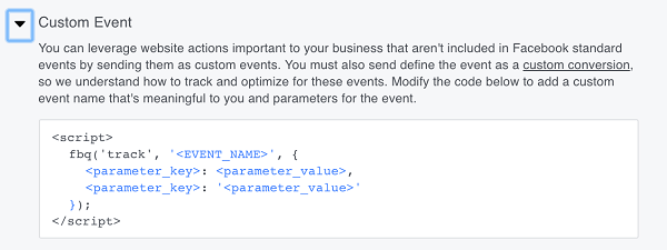 De asemenea, Facebook vă oferă opțiunea de a crea evenimente personalizate.