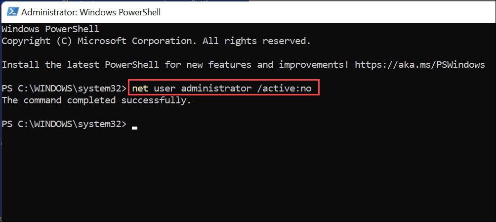 activați contul de administrator pe Windows 11