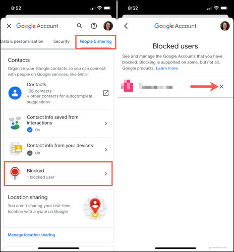 Deblocați un utilizator în Google Drive pe mobil